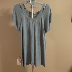 NWT Joseph A Elegant GRAYISH blue top